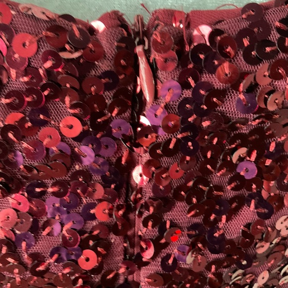 Maniju off the shoulder sequin gown with high side slit. Large - Picture 7 of 16